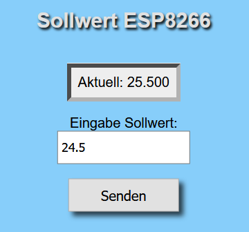 Esp8266 Sollwert eingeben